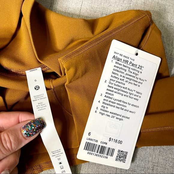 Lululemon Copper Brown Align Pants Leggings 25” - Picture 7 of 8